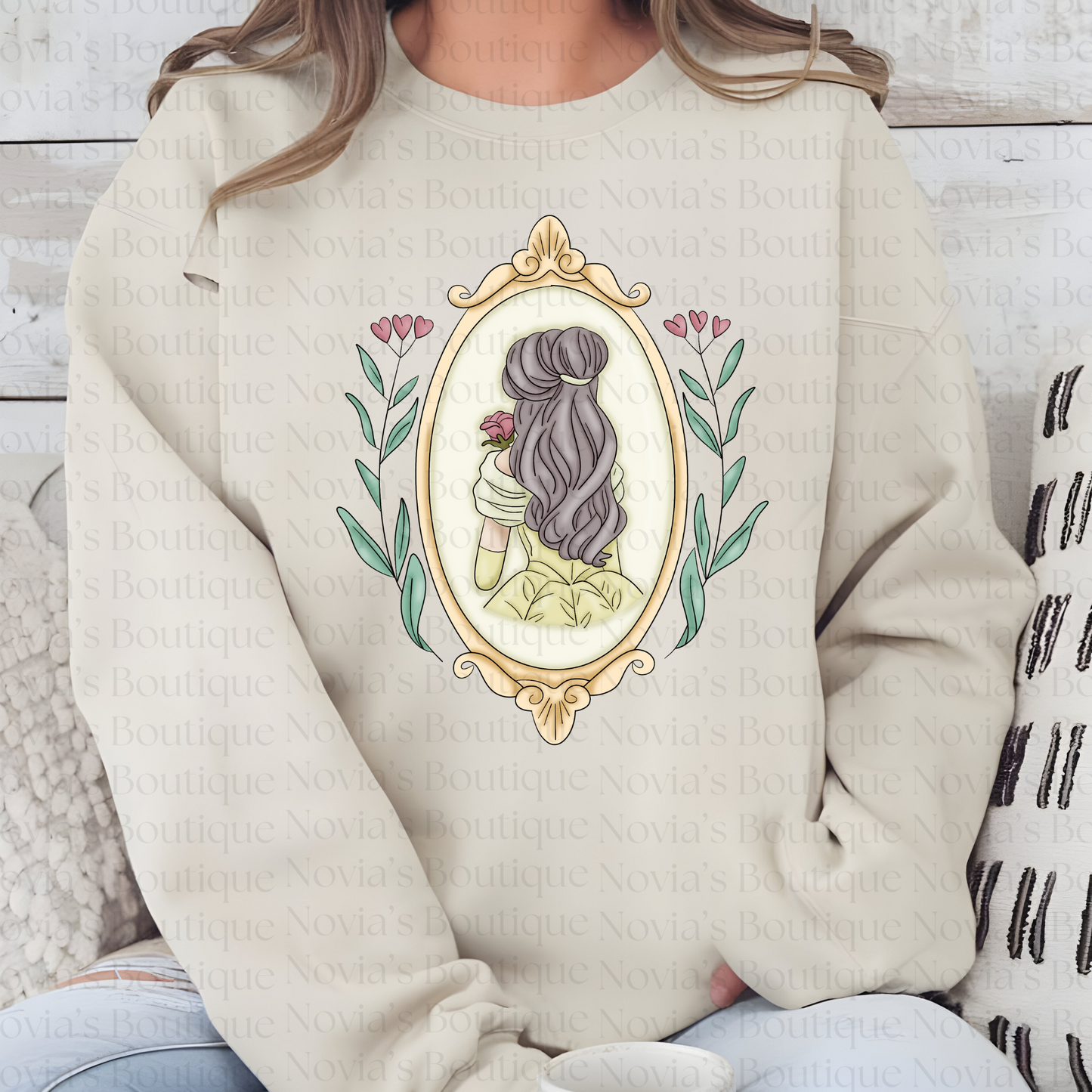 Princess Belle Locket Adult Crew