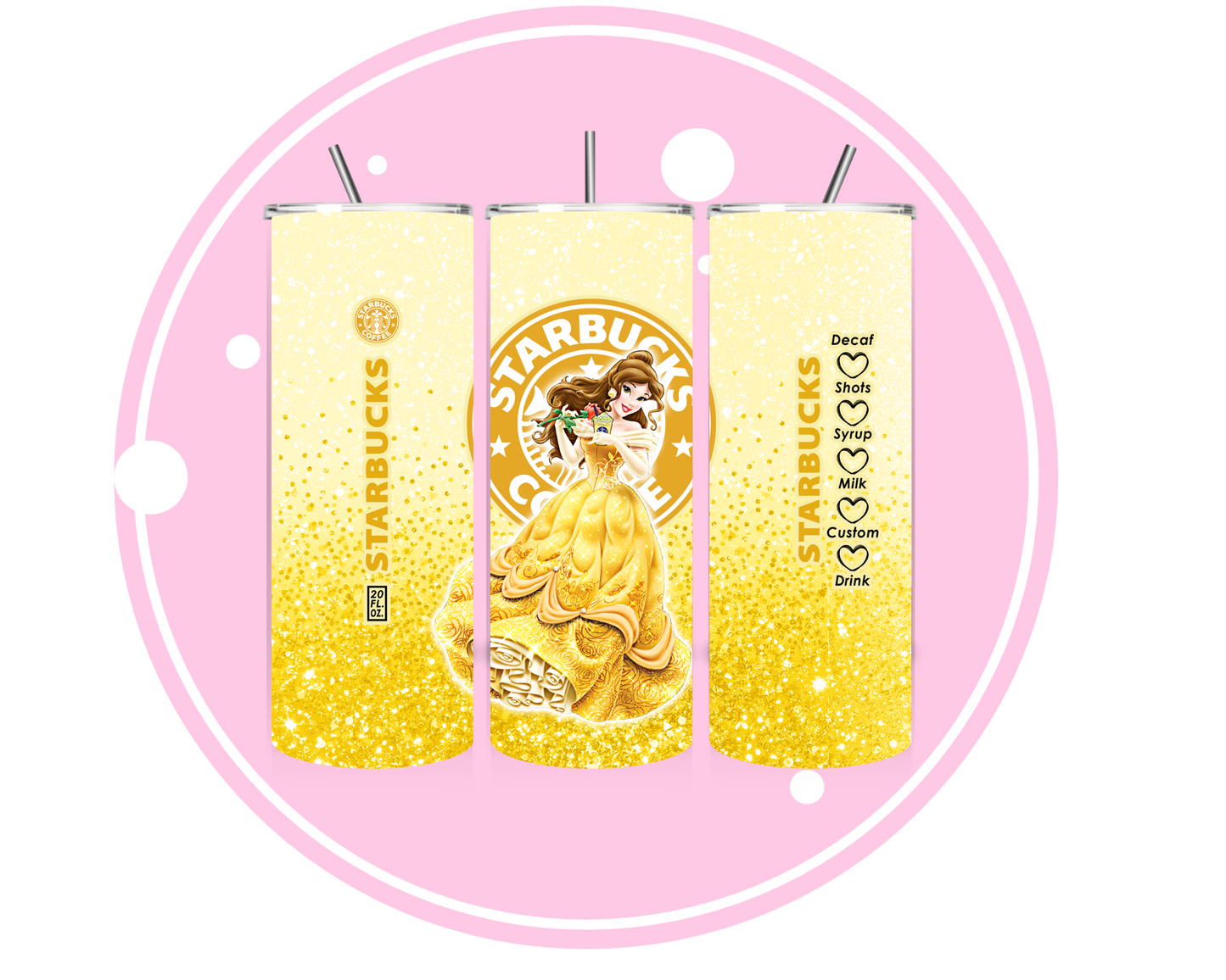 20OZ PRINCESS COFFEE (DUAL LID)