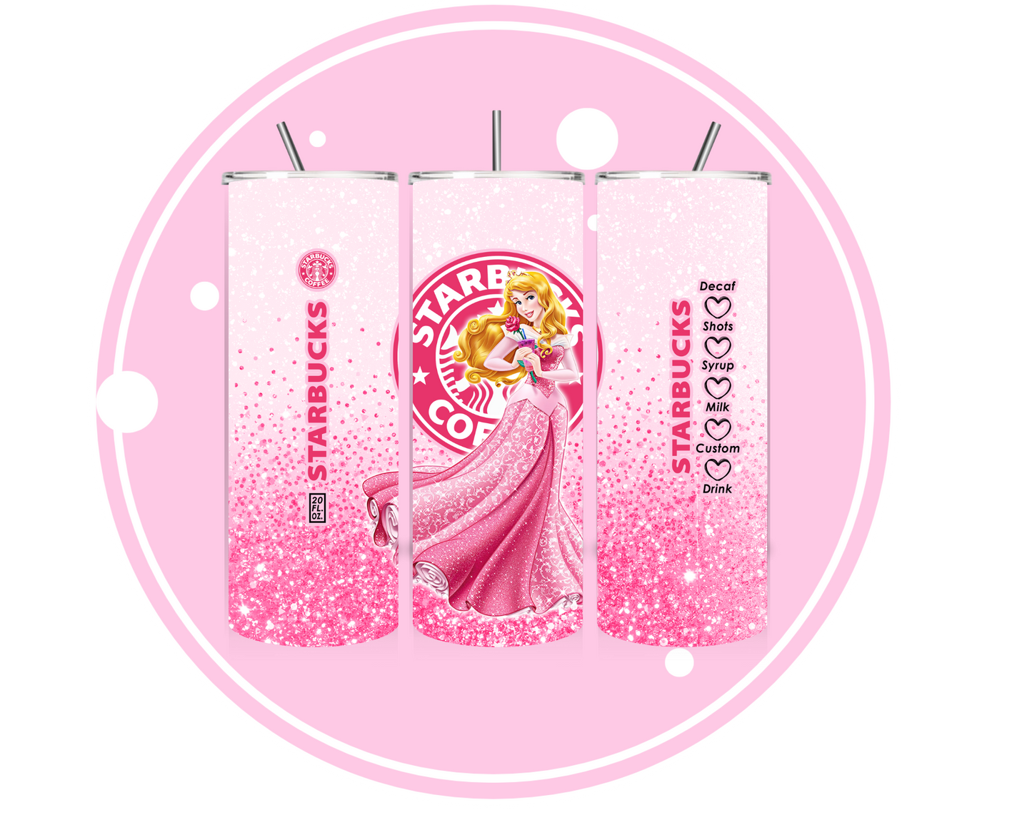 20OZ PRINCESS COFFEE (DUAL LID)