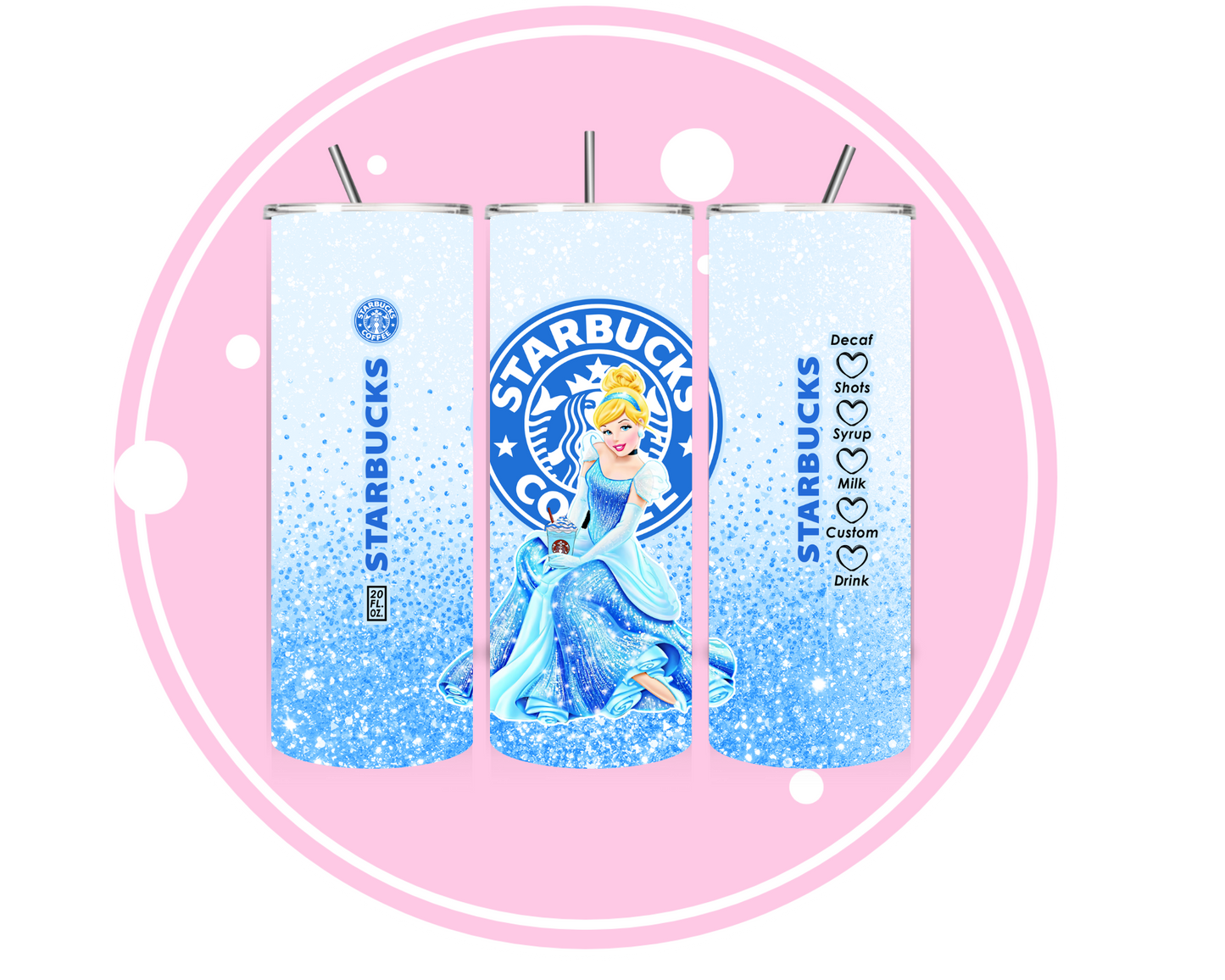 20OZ PRINCESS COFFEE (DUAL LID)