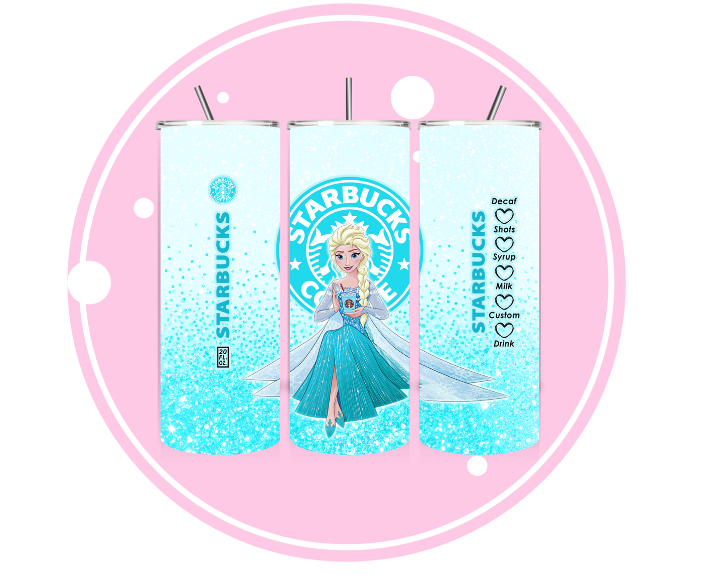20OZ PRINCESS COFFEE (DUAL LID)