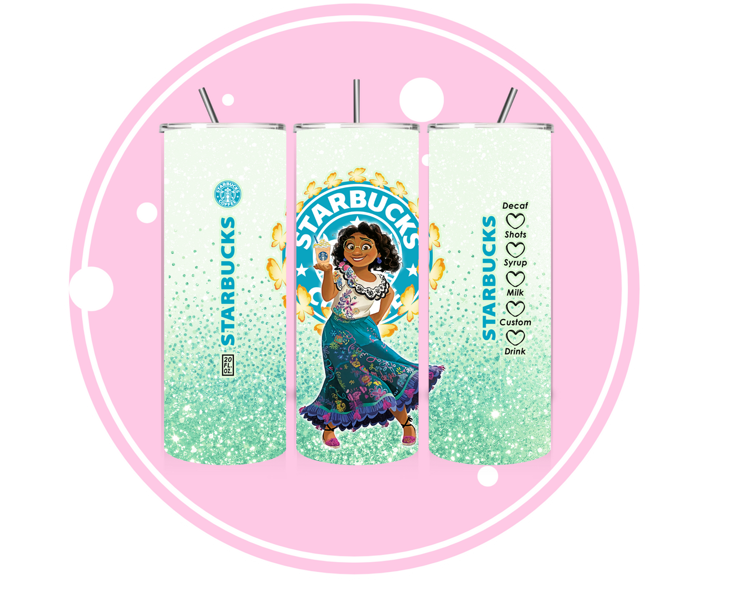 20OZ PRINCESS COFFEE (DUAL LID)