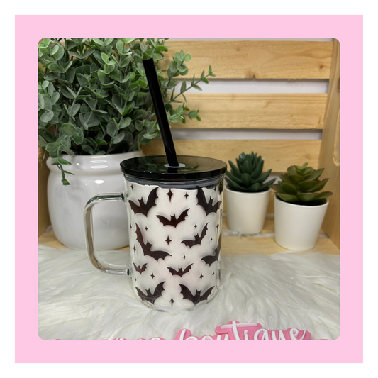 17oz CLEAR GLASS MUGS BATS