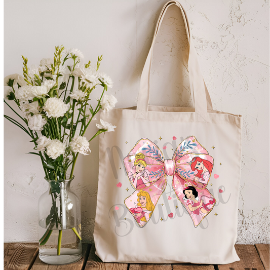 Princesses Bow Tote Bag