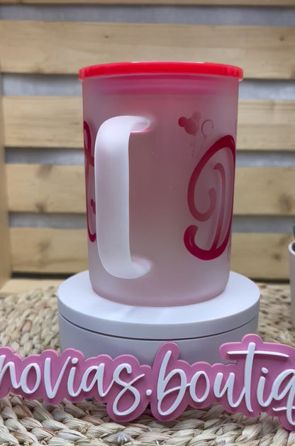 17oz FROSTED GLASS MUG MERMAID PRINCESS